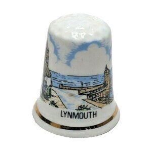 Fontygary Pottery Lynmouth Village Souvenir Collectors Bone China Thimble